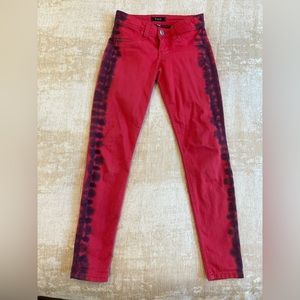 STS Blue Jeans Red Tie Dye